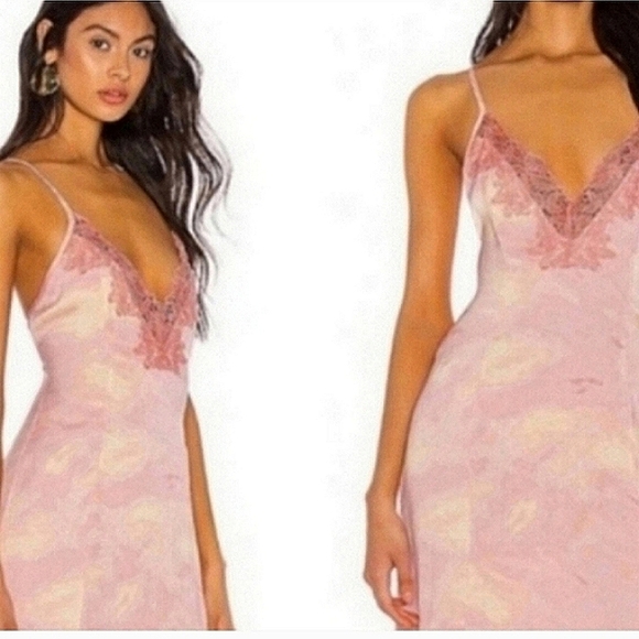 Free People Intimately Chasing Shadows Slipdress in Pink Wash Combo - Picture 15 of 16